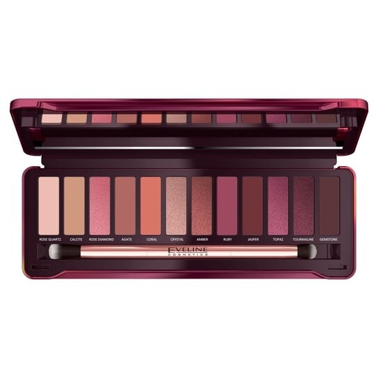 

Палитра теней для век, 12 г Eveline Cosmetics, Ruby Glamour, розовый