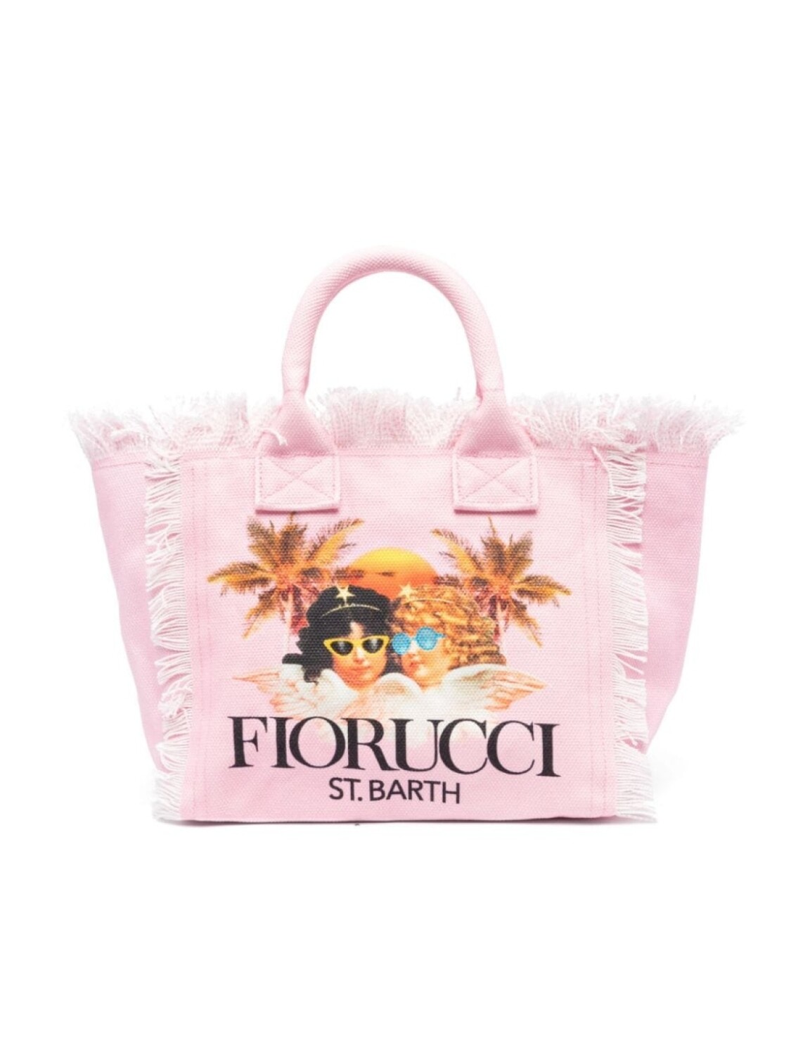 

MC2 Saint Barth Kids пляжная сумка с логотипом, розовый