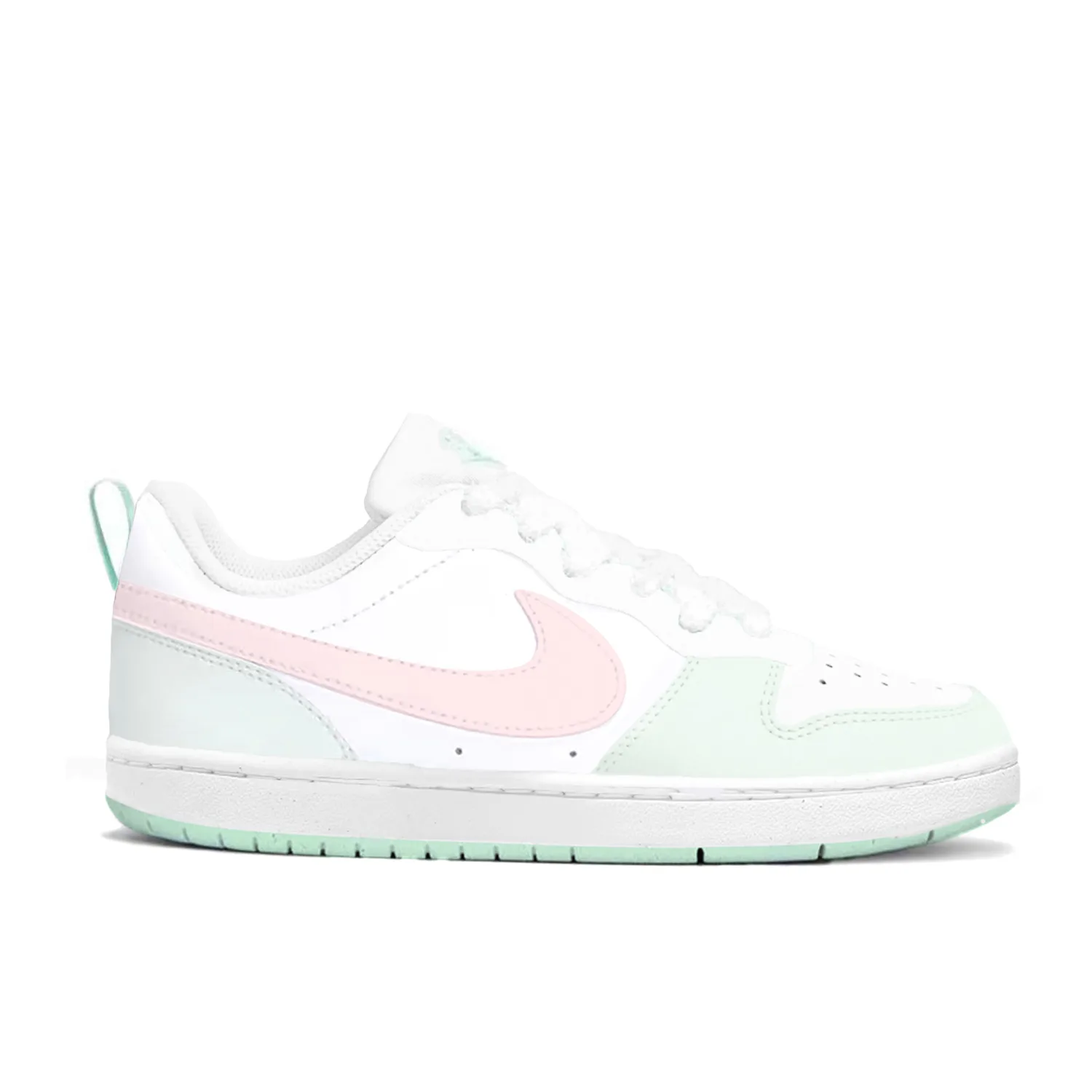 Nike Кроссовки для скейтбординга Court Borough Sweetheart Oolong с амортизацией и износостойкой подошвой, низкие, розово-зеленые — фото 3