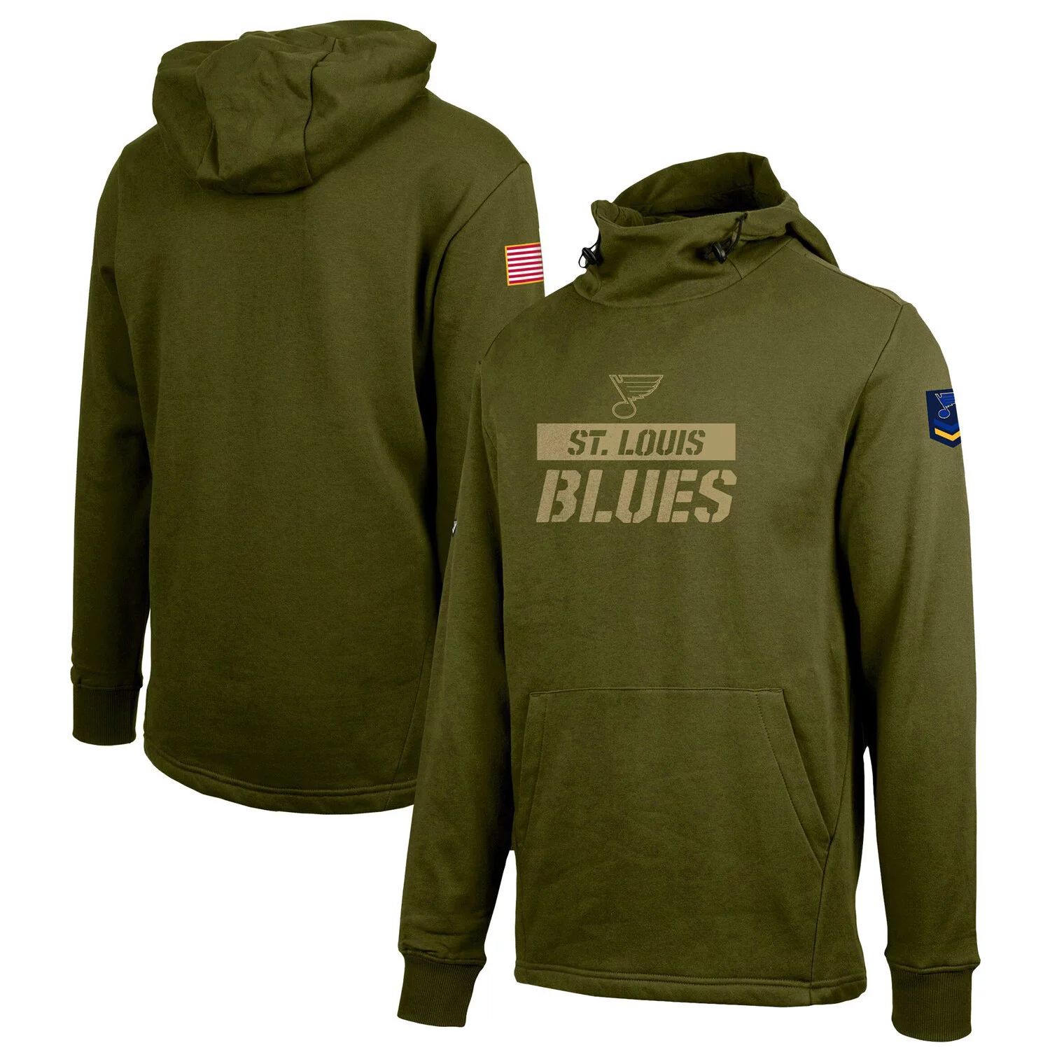 

Мужской зеленый пуловер с капюшоном St. Louis Blues Delta Shift Levelwear