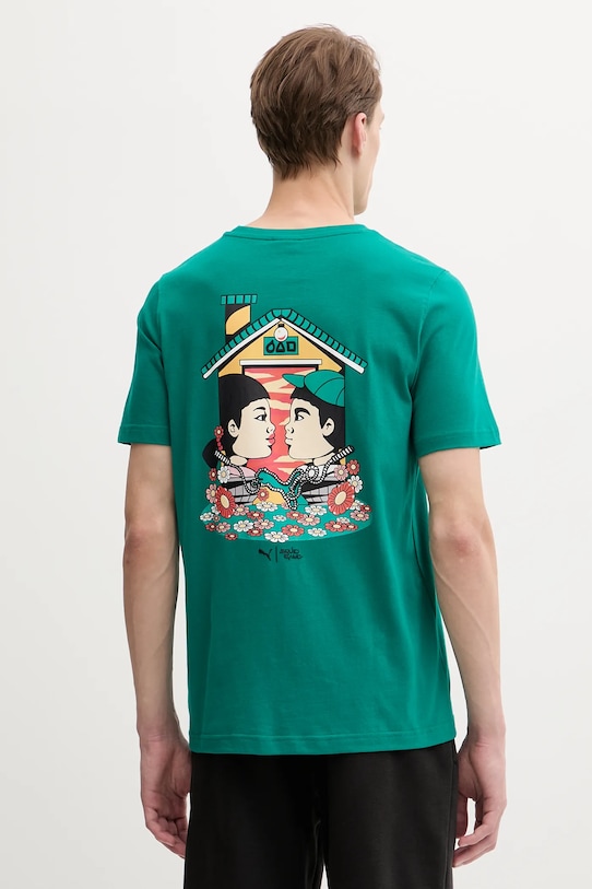 

Хлопковая футболка SQUID GAME Puma, зеленый