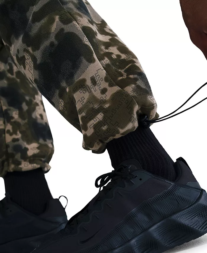 Мужские флисовые штаны Tech Open-Hem с камуфляжным принтом Nike, загар/бежевый — фото 4