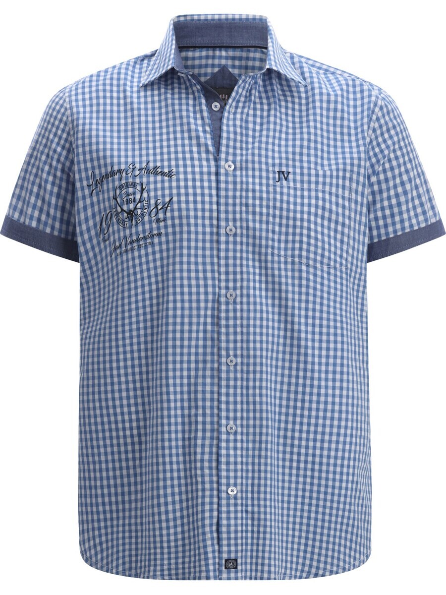 

Клетчатая рубашка Jan Vanderstorm Comfort fit Button Up Shirt Kjettil, синий