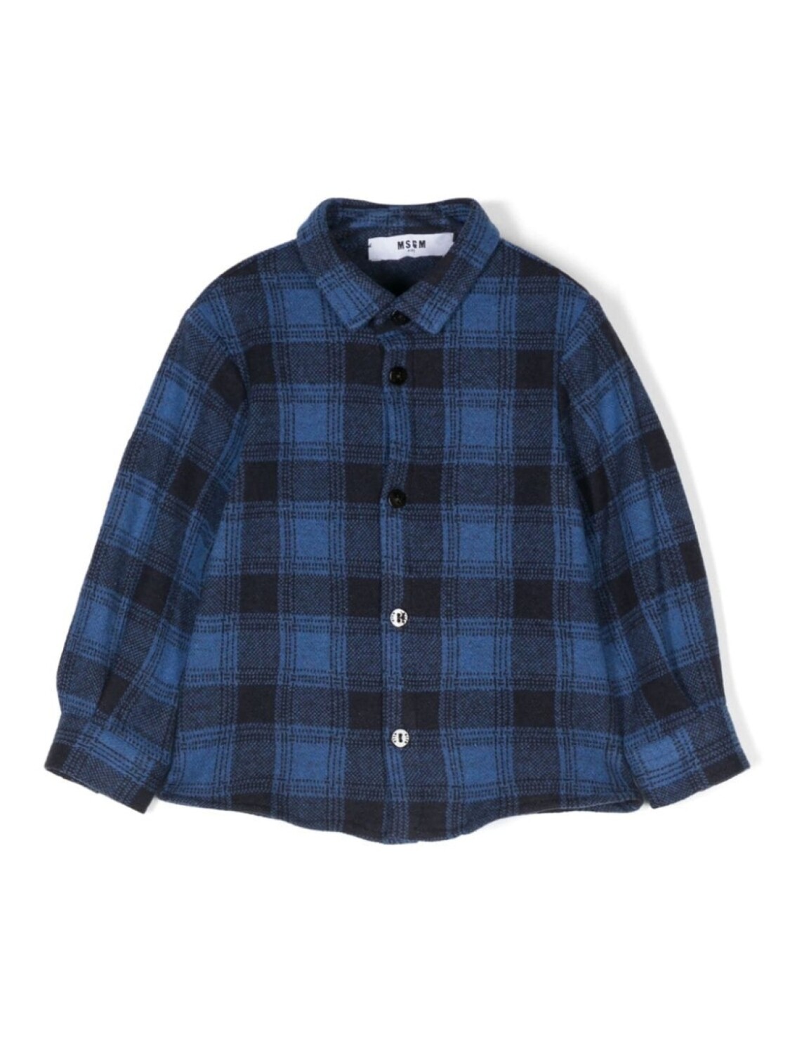 

MSGM Kids рубашка в клетку тартан, синий