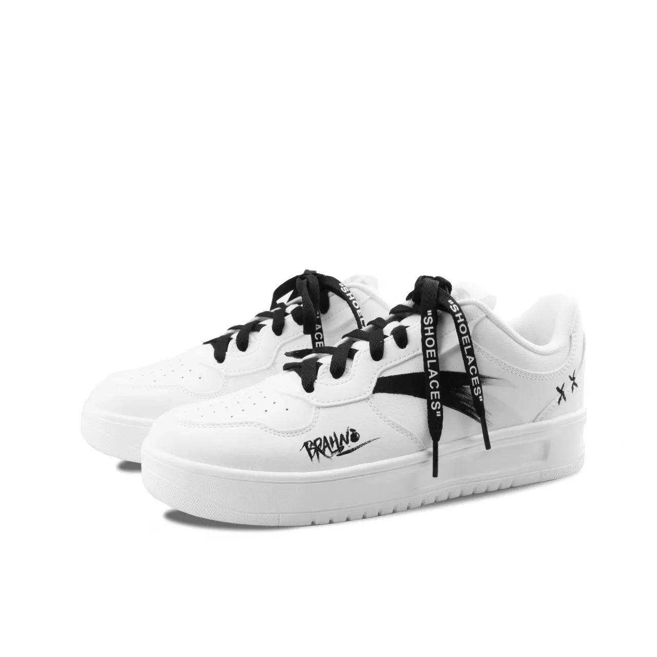 Кроссовки для скейтбординга низкие ANTA White Black — фото 4