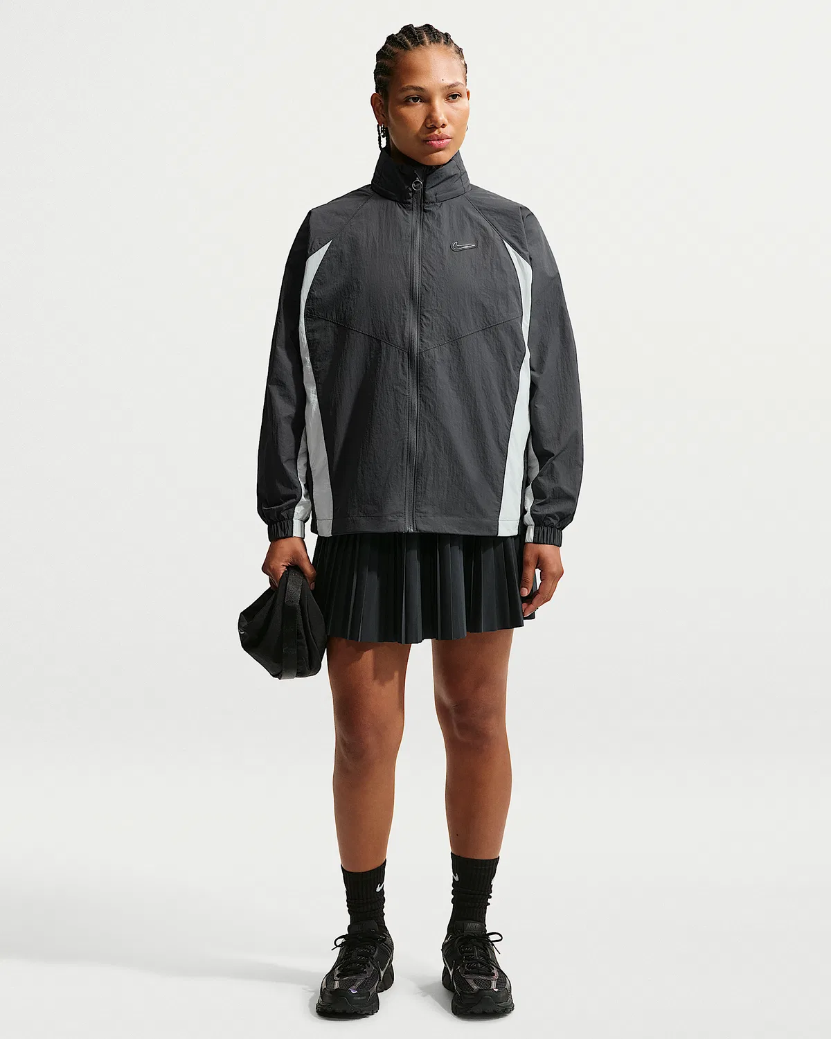 Женская куртка Nike Sportswear Woven, Iron Grey/Sail — фото 4