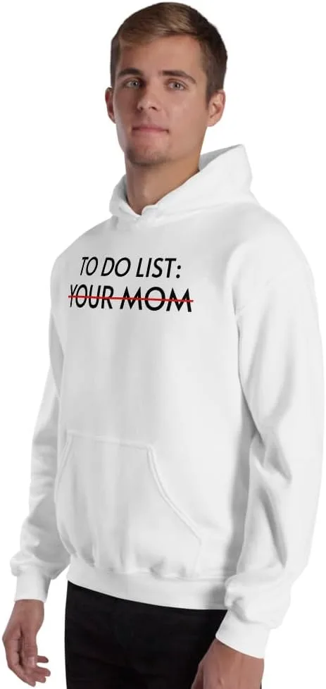 Толстовка с принтом "Сарказм", Unisex, To Do List Your Mom Generic, белый — фото 4