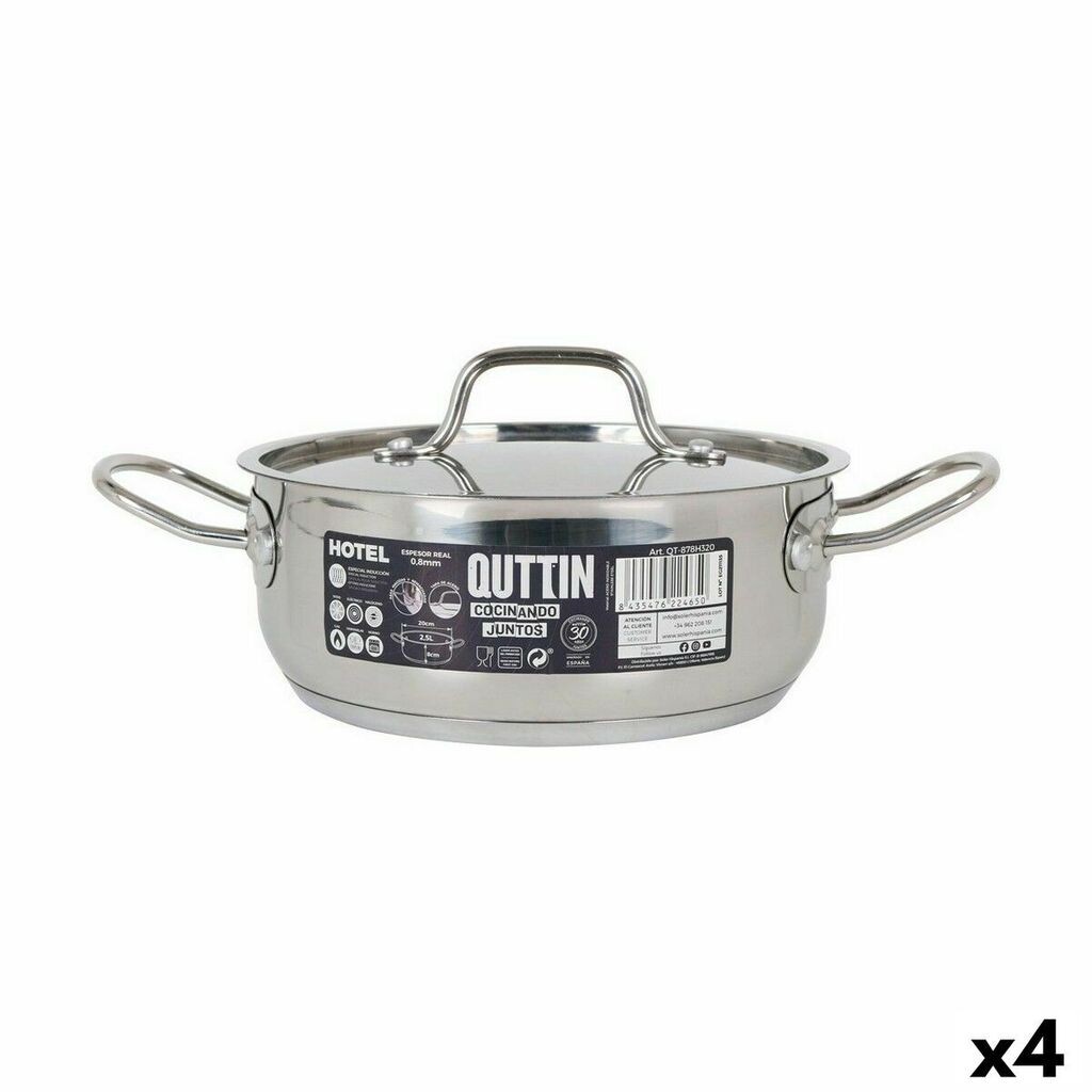 

Кастрюля с крышкой Quttin Hotel сталь ø 20 x 8 см (4 шт.)