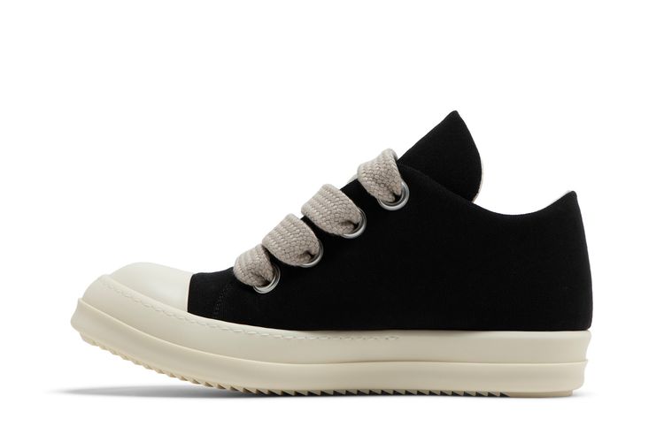 Кроссовки Rick Owens DRKSHDW Hollywood Jumbo Lace Puffer Low 'Black Milk', черный — фото 3