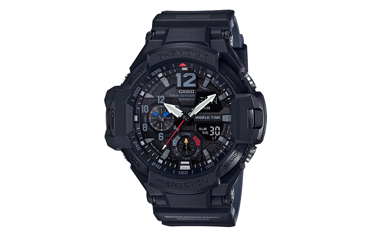 

CASIO Часы Men MASTER OF G-AIR Series Black Watch GA-1100-1A1