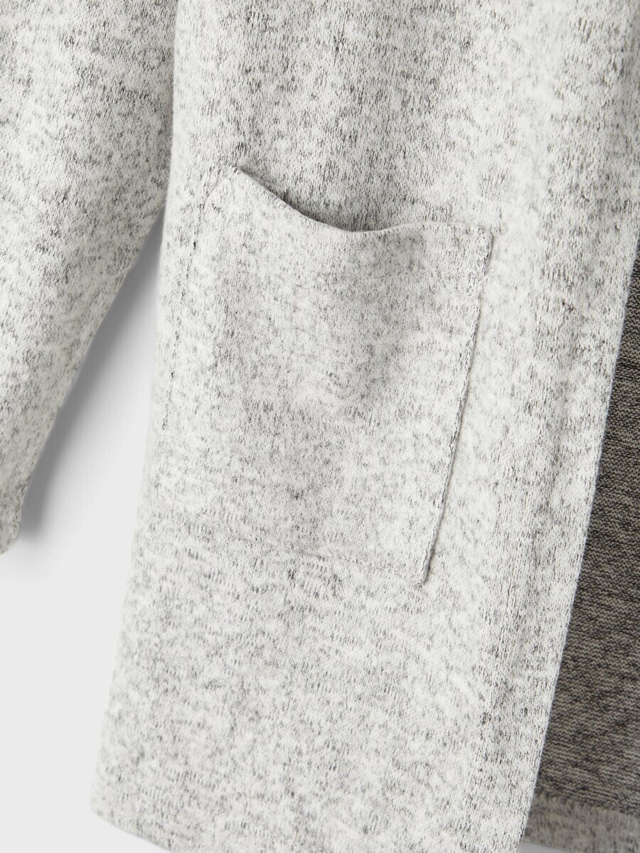 Кардиган NAME IT Knit Cardigan Victi, цвет mottled grey — фото 4