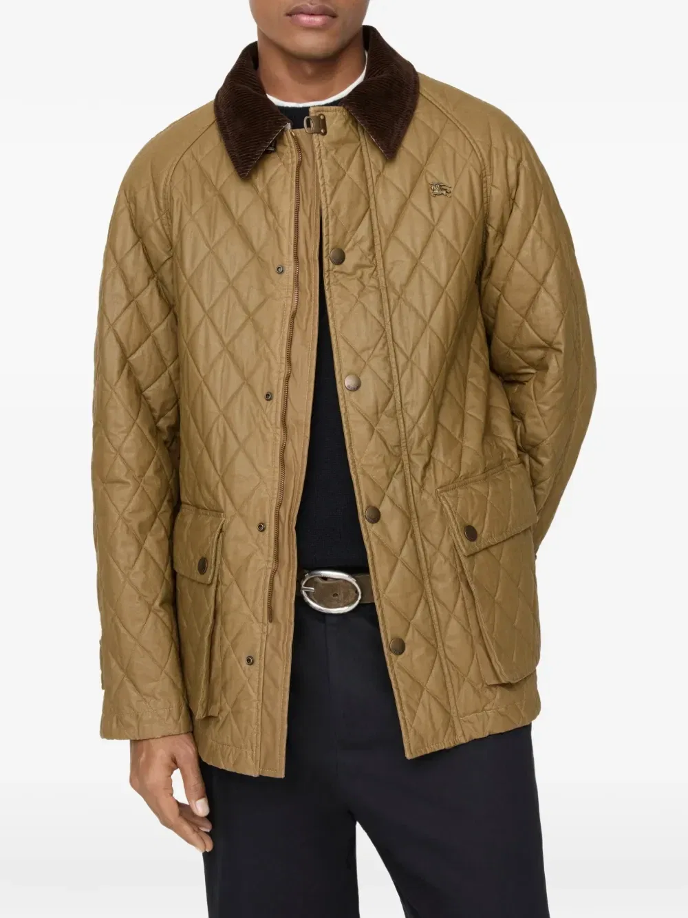 Куртка Burberry стеганая хлопковая, бежевая — фото 2