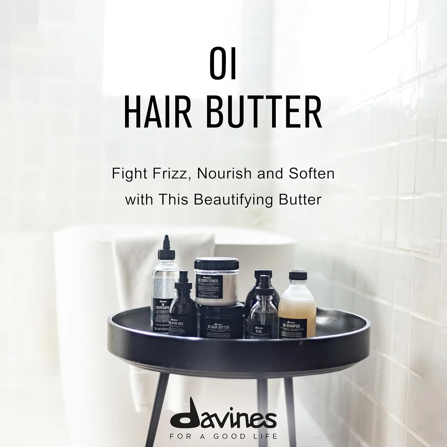 Davines OI Hair Butter, глубоко питательная антиоксидантная маска для всех типов волос - увлажняющий уход контролирует пушистость и придает мгновенный блеск с маслом руку - восстанавливает мягкость и объем, 250 мл 260 мл (1 шт.) — фото 2