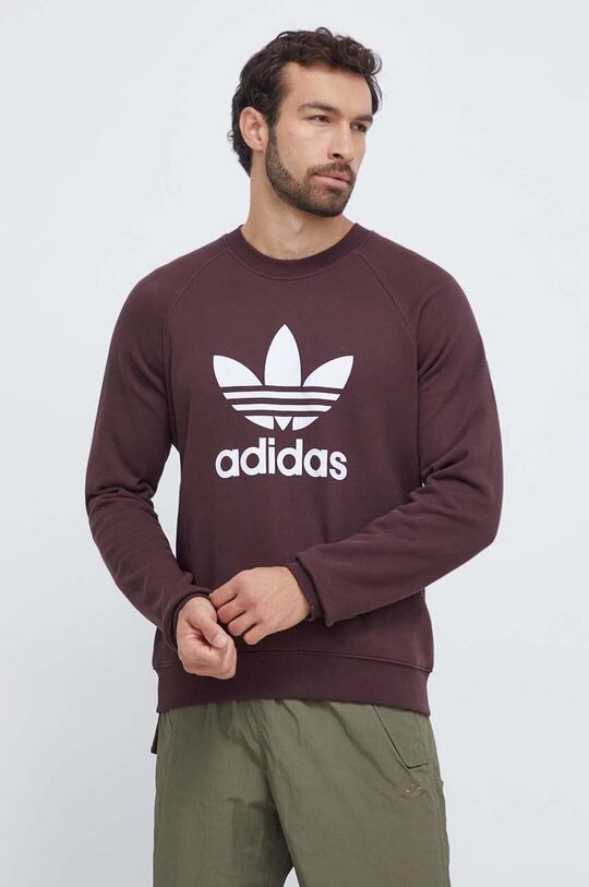 

Хлопковая толстовка adidas Originals, коричневый