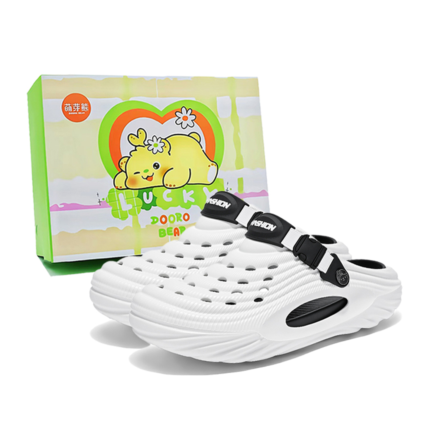 

Budding Bear Клоги унисекс белые в коробке, цвет White Box