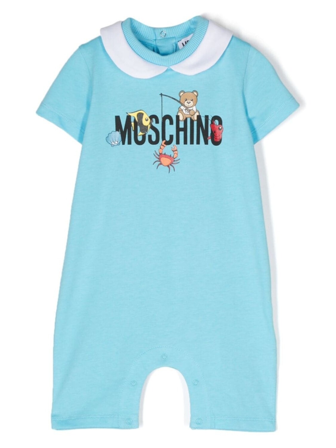 

Moschino Kids ромпер с логотипом, синий