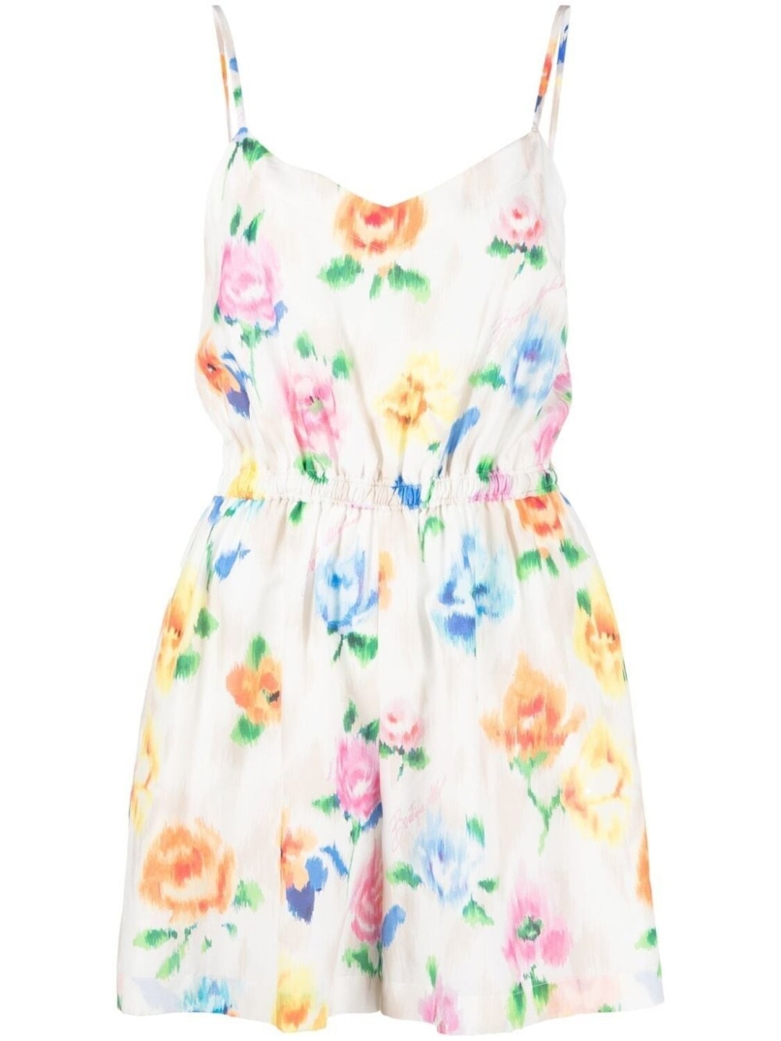

Boutique Moschino платье мини без рукавов с цветочным принтом, белый