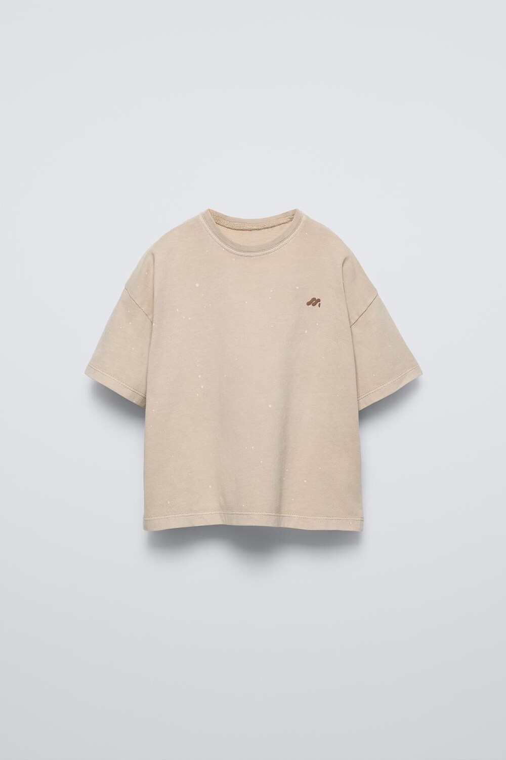 

Футболка с нарисованным логотипом ZARA, кэмел