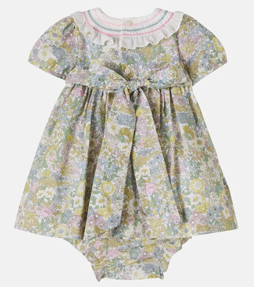 Комплект Baby Charlotte из хлопкового платья и панталон Pepa London, мультиколор — фото 2
