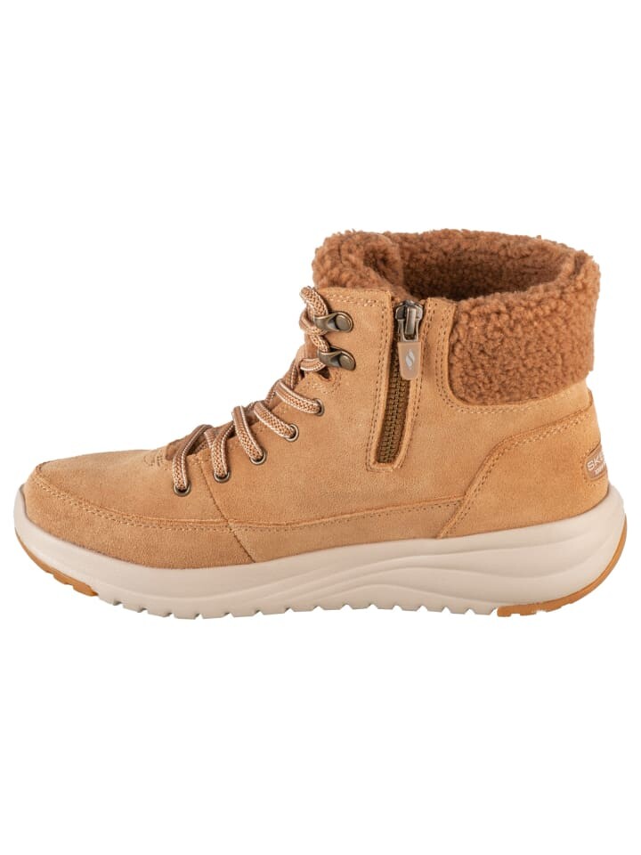Ботинки женские Skechers On-The-Go Stellar замшевые зимние, коричневый — фото 2