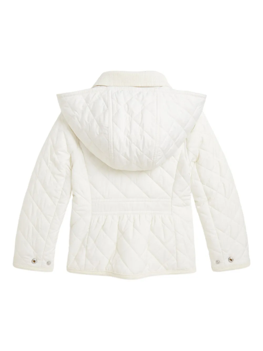Стеганая куртка с вельветовой отделкой Polo Ralph Lauren Kids, белый — фото 2