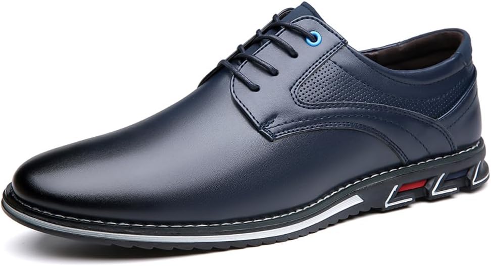 

Мужские премиальные стильные оксфорды с шнуровкой для повседневной носки, прогулок, бизнеса и вождения Welrung, синий