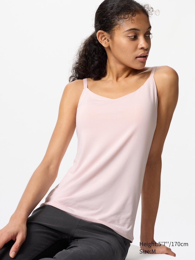 

Майка с чашечками Uniqlo, цвет 10 розовый