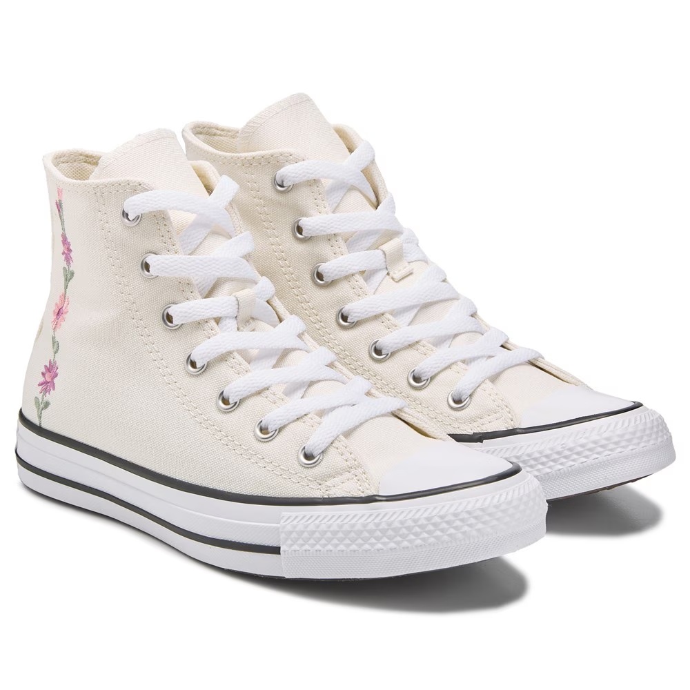 

Детские кеды на толстой подошве Chuck Taylor All Star Lift высокие big kid от Converse, off white/pink floral