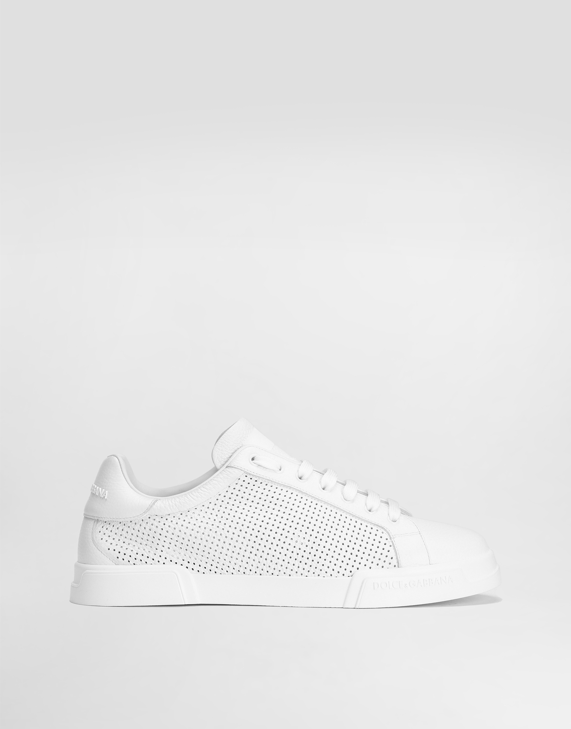 

Кроссовки portofino light strobel из телячьей кожи Dolce & Gabbana, белый