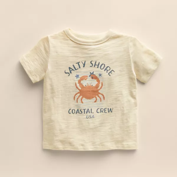 

Органик футболка для малышей Little Co. By Lauren Conrad, цвет beige salty shore