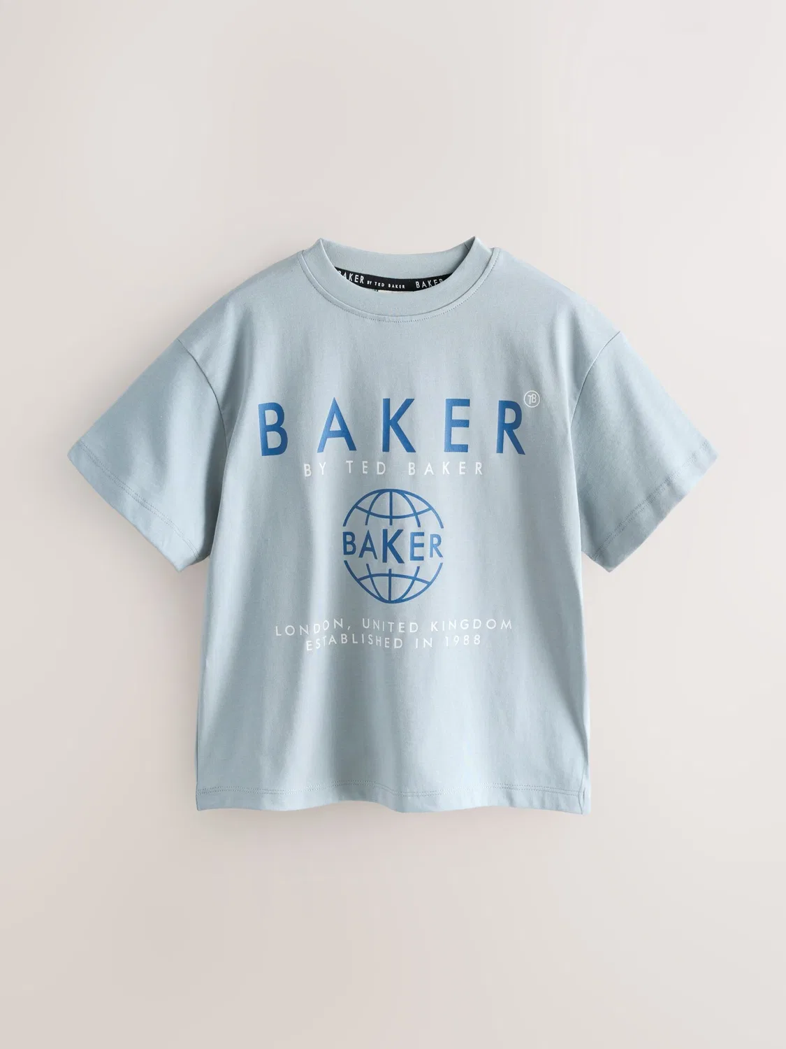 Рубашка Baker by Ted Baker в синем темно-синем, мятном и коралловом цветах — фото 4