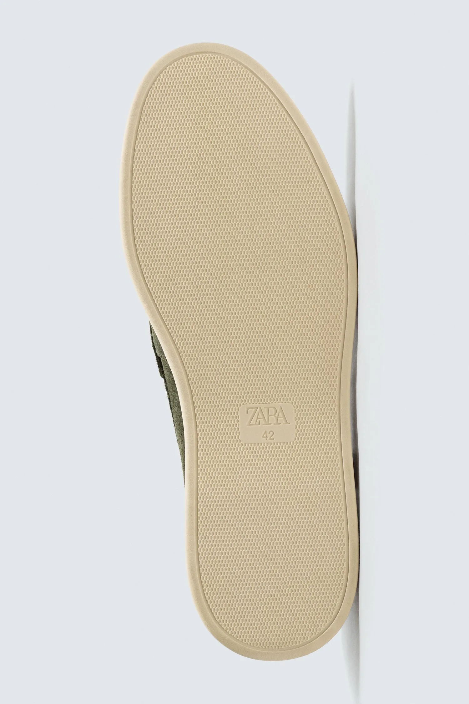 Повседневные кожаные лоферы Zara, зеленый — фото 4