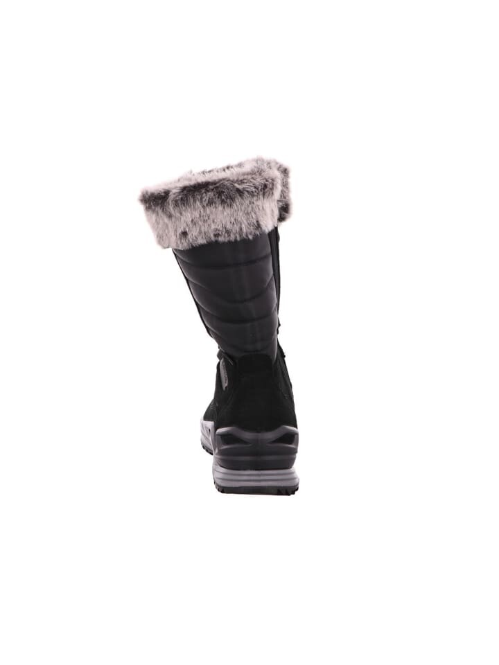 Ботинки женские Lowa Winterstiefeletten высокие с мехом, черный/серый — фото 2