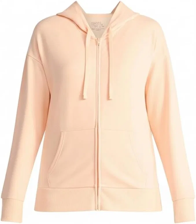 Флисовая худи на молнии, женская, Light Orange