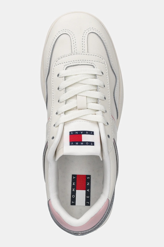 Кожаные кроссовки The Greenwich Leather Tommy Jeans, бежевый — фото 4