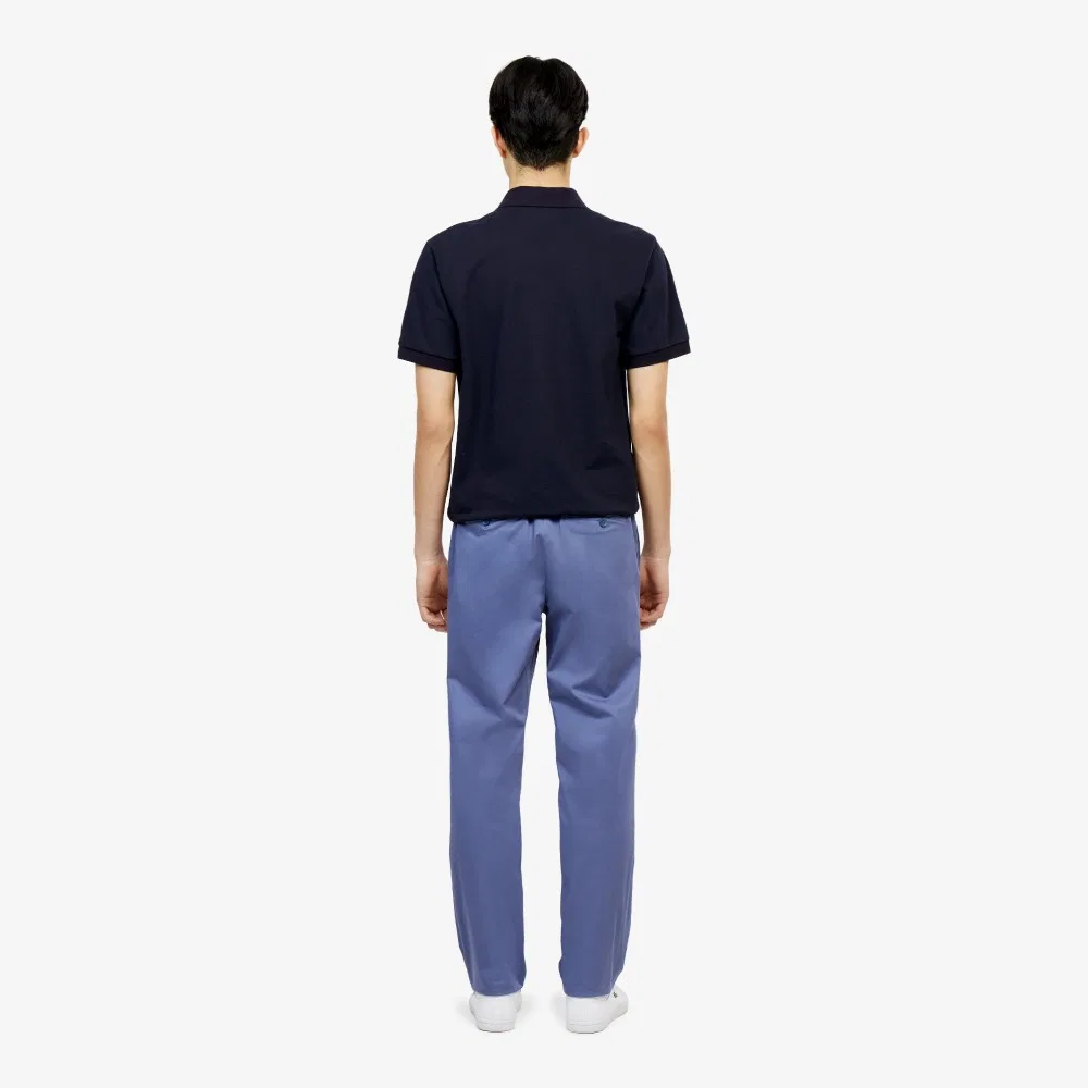 Мужские чиносы зауженного кроя, серо-голубые, от Lacoste — фото 3