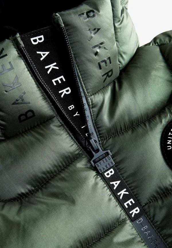 Зимняя куртка стандартного кроя Baker By Ted Baker, Khaki Green — фото 4