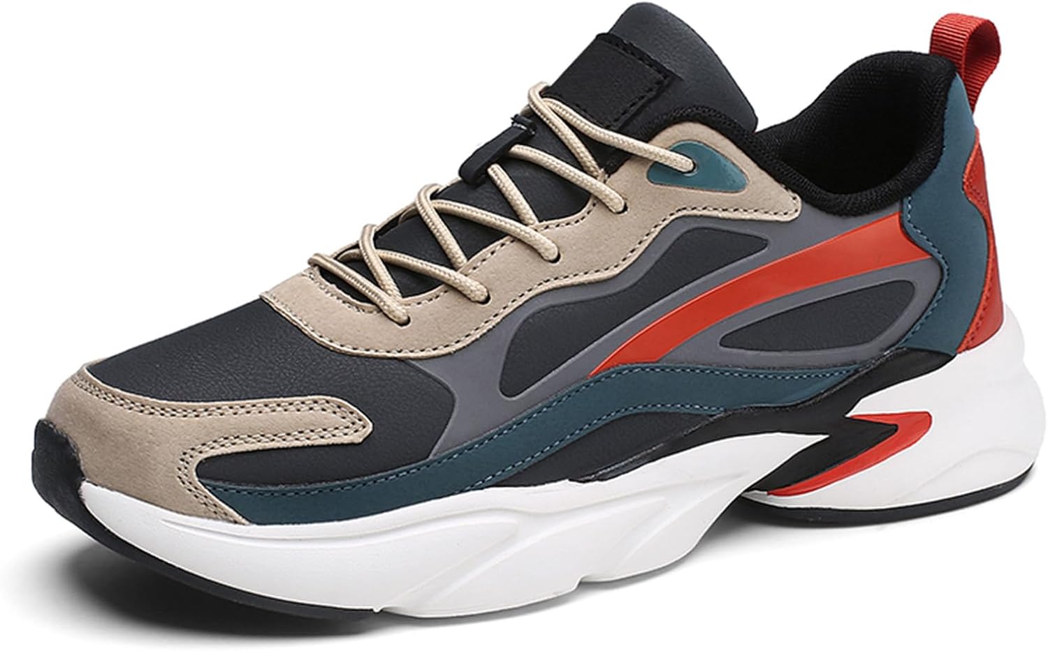 

Мужские спортивные кроссовки для ходьбы и бега, зимние, широкие, удобные, с резиновой подошвой, против скольжения, повседневные Generic, красный