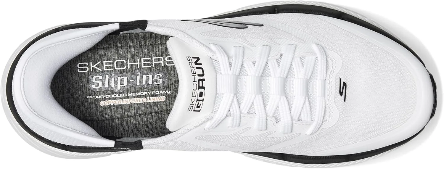 Мужские слипоны Skechers Max Cushioning Premier 2.0 Ascendant II Hands-Free Solidus, белый/черный — фото 3