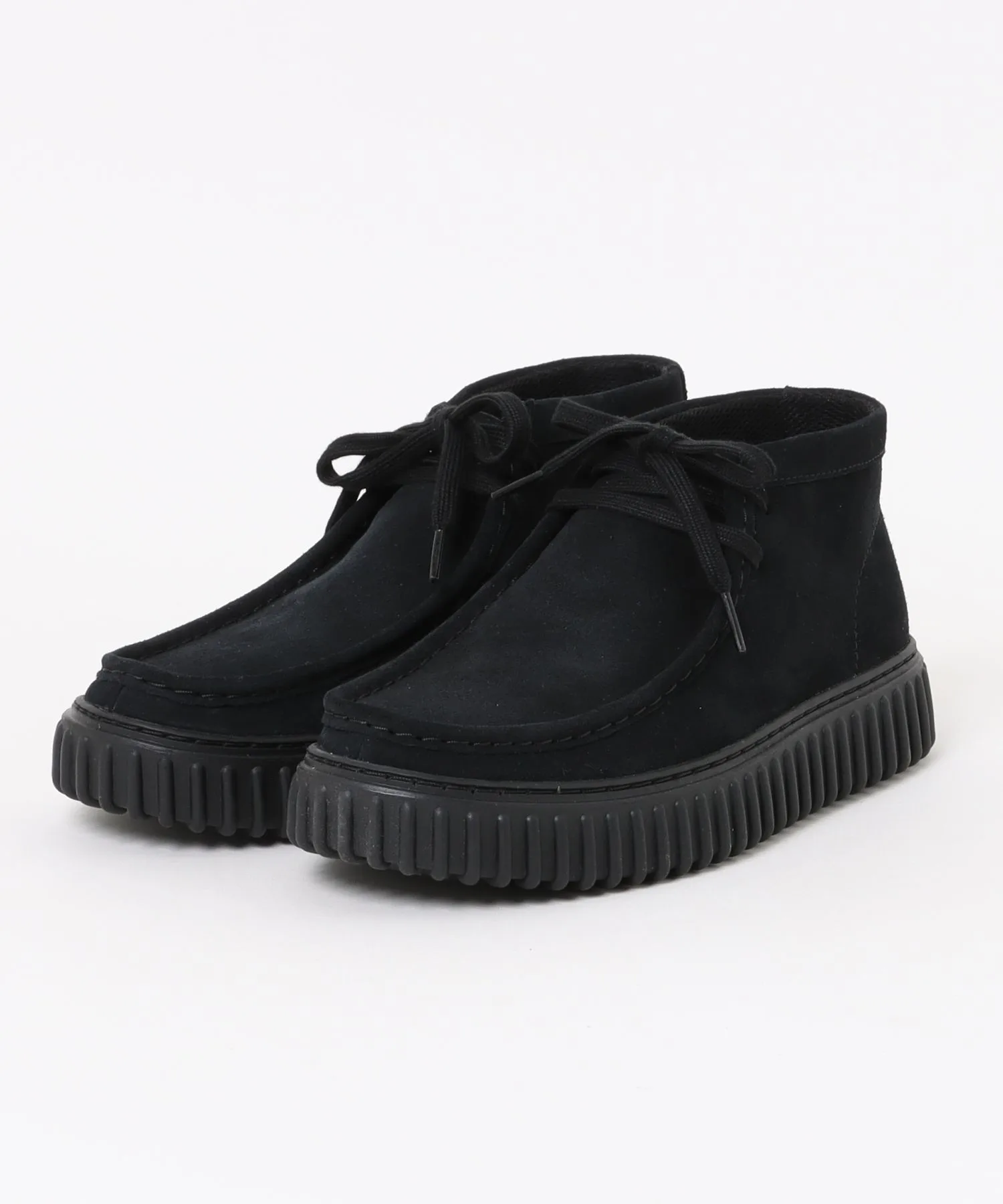 Мужские ботинки высокие с массивной подошвой TORHILL HI Clarks чёрные