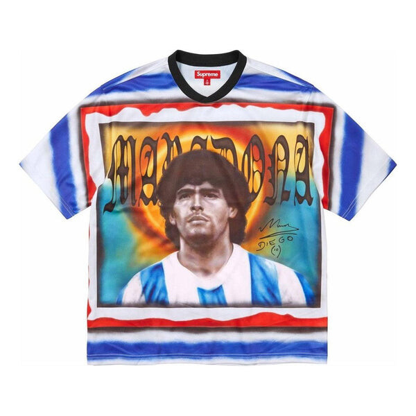 

Спортивная футболка maradona soccer jersey 'multi-color' Supreme, мультиколор