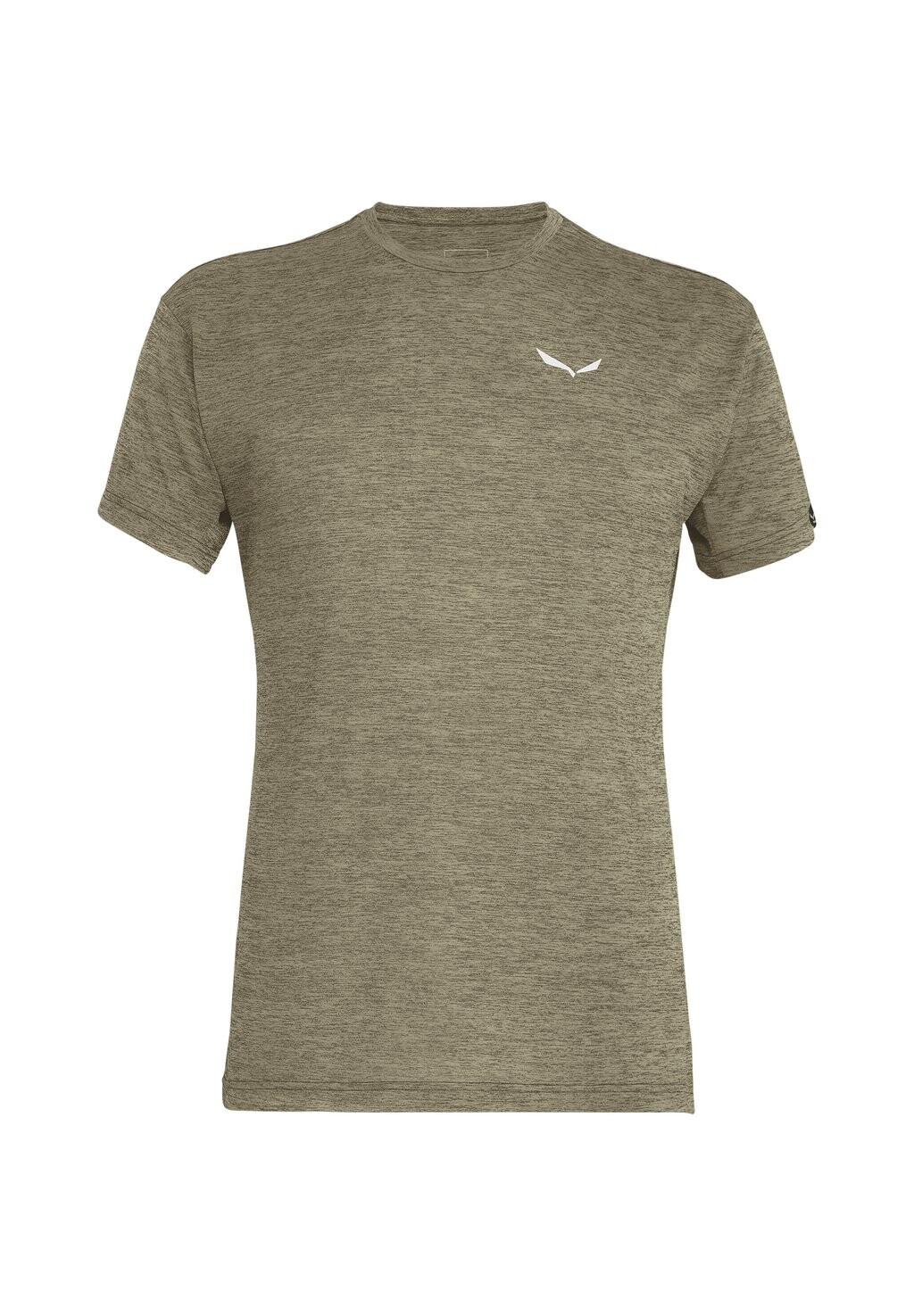 

Футболка с принтом Puez Melange Dry M S/S Salewa, цвет dark olive melange