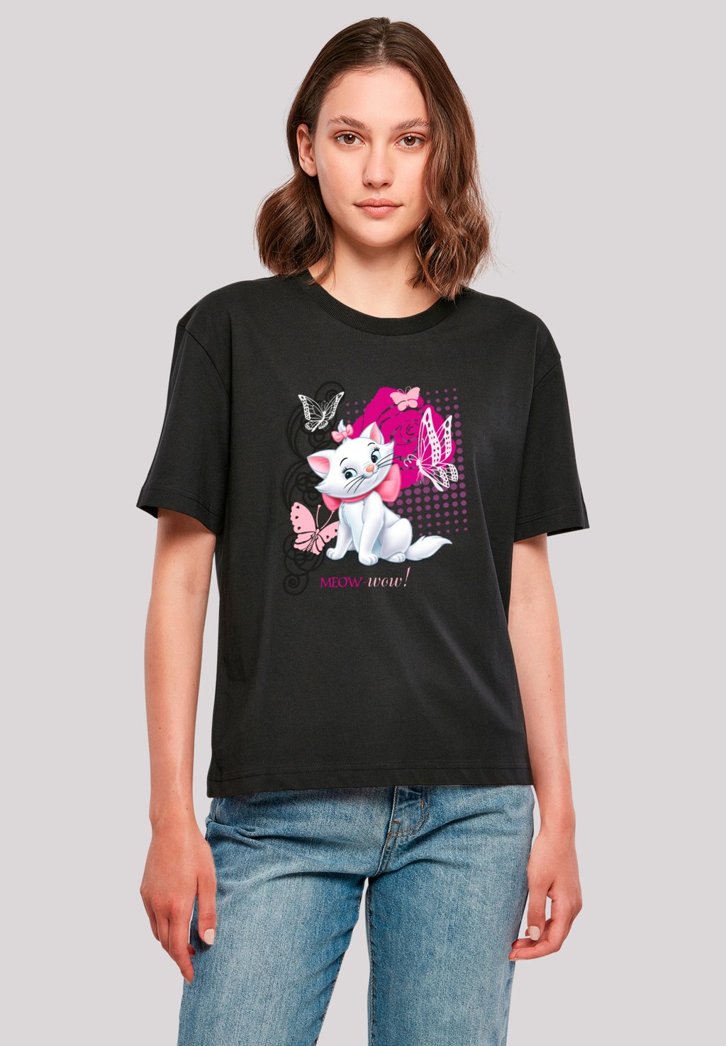 

Футболка с принтом DISNEY ARISTOCATS MARIE MEOW F4NT4STIC, черный