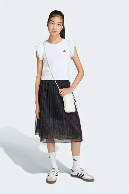 Топ с буфами Adidas Originals, белый — фото 4