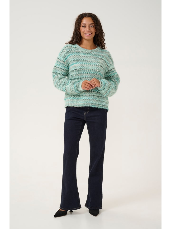 

CULTURE Вязаный свитер CUhazel свободного кроя, цвет «зеленый меланж»