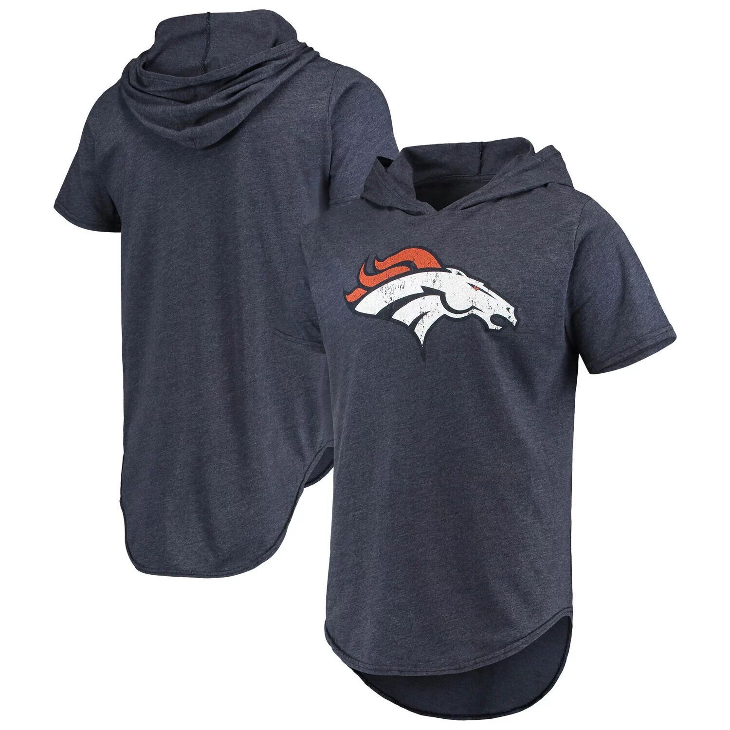 

Мужская футболка с капюшоном Majestic Threads Denver Broncos Primary Logo Tri-Blend