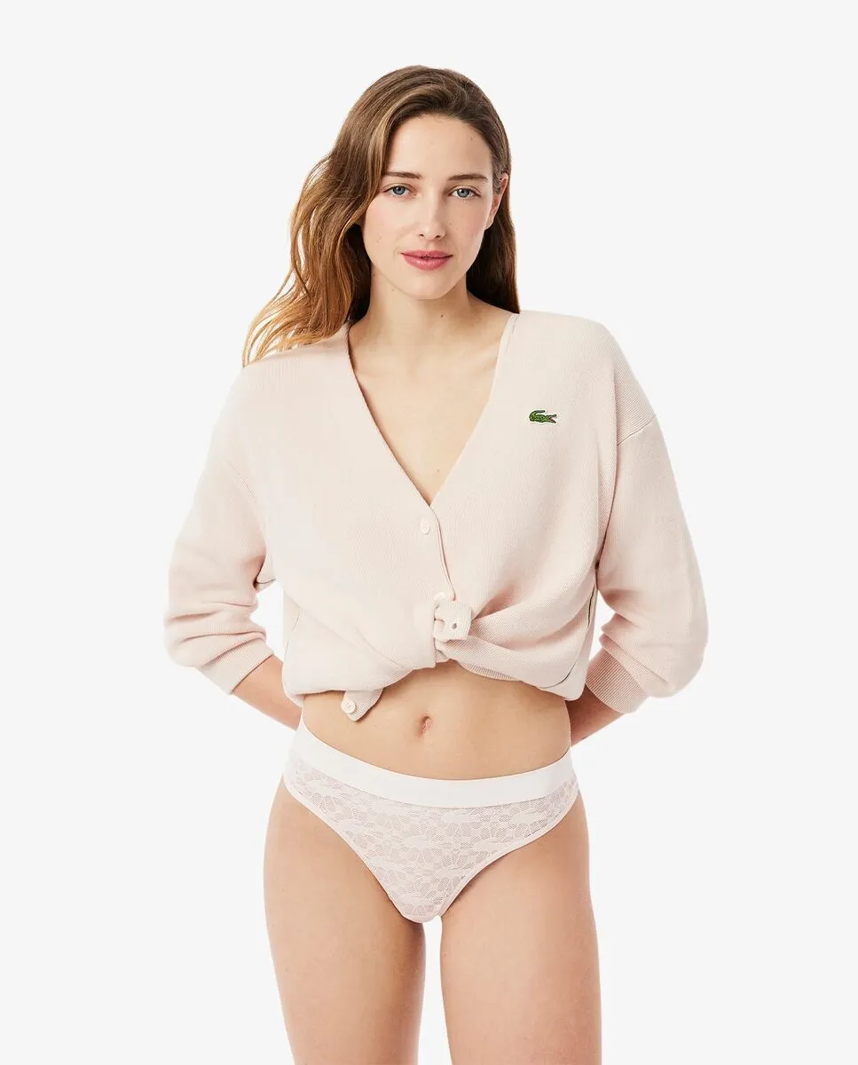 

Стринги с логотипом на поясе Lacoste, розовый