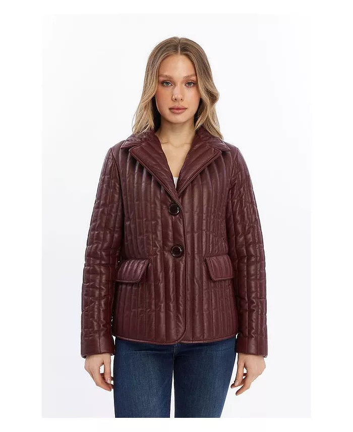 

Женская кожаная куртка Furniq UK, красный