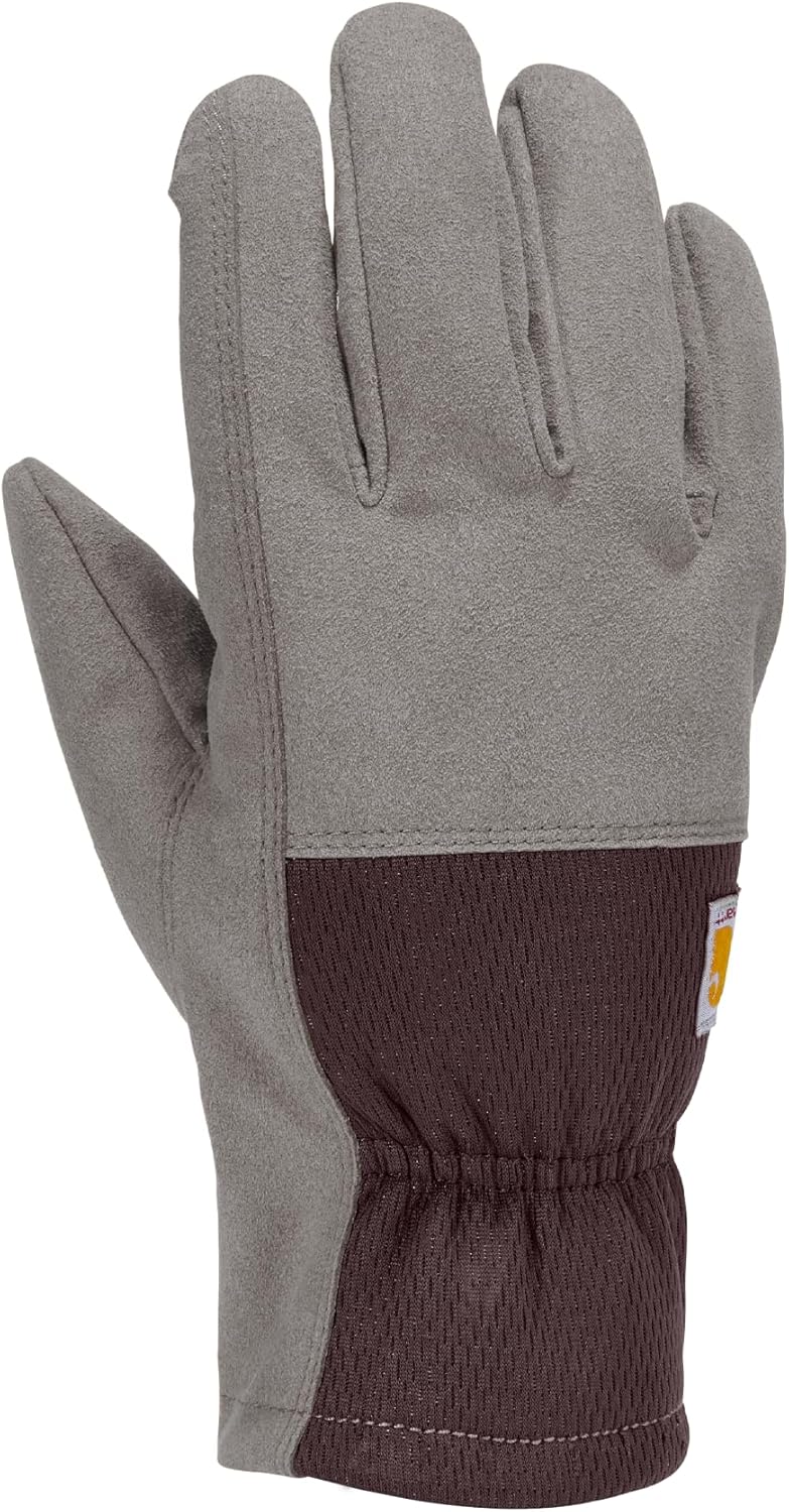

Carhartt женские перчатки из синтетической замши с эластичной вязкой, Grey/Blackberry