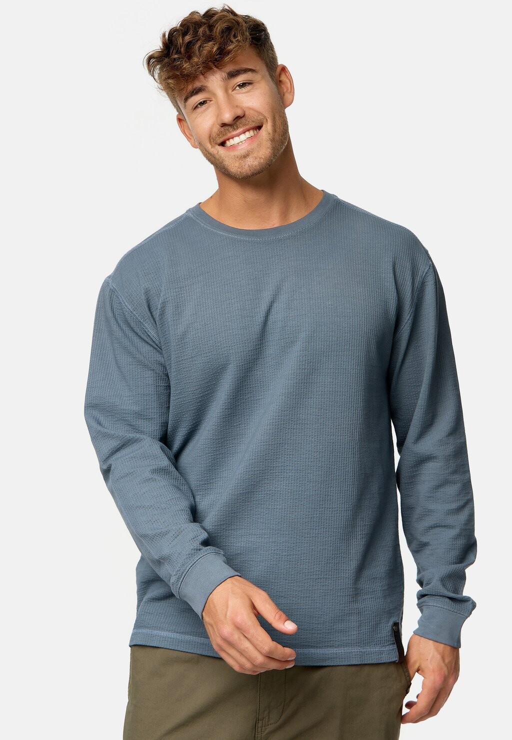 

Рубашка с длинным рукавом ALLO INDICODE JEANS, цвет china blue